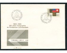 1969 - LIECHTENSTEIN - CENTENARIO TELEGRAFIA - BUSTA FDC - LOTTO/25799