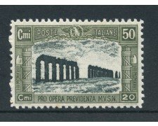 1928 - REGNO - 50+20c. PRO OPERE PREVIDENZA - NUOVO - lotto/25832