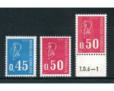 1971 - FRANCIA - MARIANNA DI BEQUET 3v. - NUOVI - LOTTO/26007