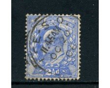 1902 - GRAN BRETAGNA - 2,5p. AZZURRO RE EDOARDO - USATO -LOTTO/26296