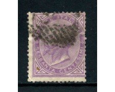 1863 - REGNO - 60 cent. LILLA VITTORIO EMANUELE II° - USATO - LOTTO/26402