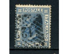 1867 - REGNO - 20 cent. AZZURRO VITTORIO EMANUELE II° USATO - LOTTO/26409