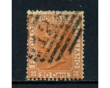 1877 - REGNO - 20 cent. OCRA ARANCIO VITTORIO EMANUELE II° - USATO - LOTTO/26415