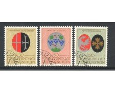 1971 - LIECHTENSTEIN - STEMMI DEI PATRONI 3v. - USATI - LOTTO/26445U