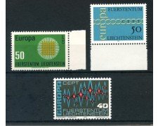 1970/1972 - LIECHTENSTEIN - EUROPA 3v. - NUOVI - LOTTO/26454