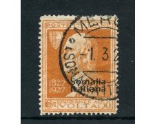 1927 - SOMALIA ITALIANA - LOTTO/26461 -  50c. ARANCIO  A.VOLTA - USATO - 