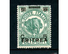 1922 - ERITREA - 5cent. su 2b. VERDE  ELEFANTE - LING. - LOTTO/26466