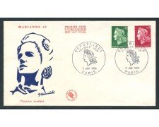 1969 - FRANCIA - 30 E 40c. MARIANNA DI CHEFFER - BUSTA FDC - LOTTO/26729