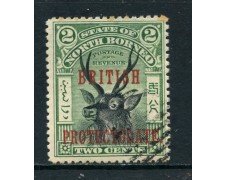 1901/12 - NORD BORNEO - 2c. BRITISH PROTECTORATE - USATO - LOTTO/27004