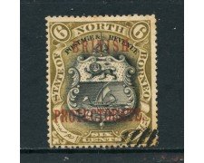 1901/12 - NORD BORNEO - 6 c. BRITISH PROTECTORATE - USATO - LOTTO/27008