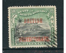 1901/12 - NORD BORNEO - 18 c. BRITISH PROTECTORATE - USATO - LOTTO/27011