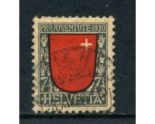 1920 - SVIZZERA - 7,5+5 c. PRO JUVENTUTE - USATO - LOTTO/27054