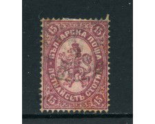 1882/85 - BULGARIA - 15 s. VIOLETTO - USATO - LOTTO/27104