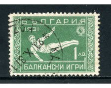 1931 - BULGARIA - 1 l. GIOCHI BALCANICI - USATO - LOTTO/27137
