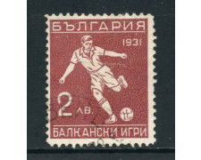 1931 - BULGARIA - 2 l. GIOCHI BALCANICI - USATO - LOTTO/27138