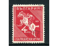 1931 - BULGARIA - 4 l. GIOCHI BALCANICI - USATO - LOTTO/27139