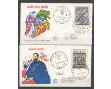 1974 - REPUBBLICA - ARTE ITALIANA - 2 BUSTE FDC FILAGRANO VIAGGIATE - LOTTO/27474
