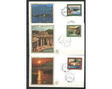 1975 - REPUBBLICA - TURISTICA - 3 BUSTE FDC FILAGRANO - LOTTO/27484