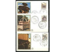 1975 - REPUBBLICA - FONTANE D'ITALIA - 3 BUSTE FDC FILAGRANO - LOTTO/27492