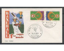 1973 - REPUBBLICA - COPPA DI BASEBALL - BUSTA FDC ROMA - LOTTO/27524A
