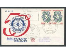 1973 - REPUBBLICA - CINQUANTENARIO ROTARY - BUSTA FDC FILAGRANO GOLD VIAGGIATA - LOTTO/27540