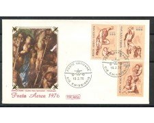 1976 - VATICANO - POSTA AEREA ANGELI - BUSTA FDC ROMA - LOTTO/27589