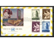 1965 - VATICANO - IL PAPA ALL'ONU - BUSTA FDC TRE STELLE - LOTTO/27668