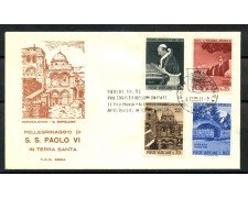 1964 - VATICANO - IL PAPA IN TERRASANTA - BUSTA FDC RODIA - LOTTO/27694