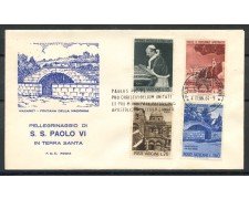 1964 - VATICANO - IL PAPA IN TERRASANTA - BUSTA FDC RODIA - LOTTO/27695