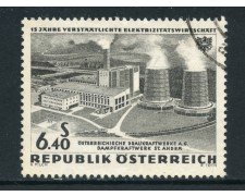 1962 - AUSTRIA - 6,40s. ENERGIA ELETTRICA - USATO - LOTTO/27928