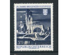 1970 - AUSTRIA - 25° DEL FESTIVAL DI BREGENZ - NUOVO - LOTTO/27955