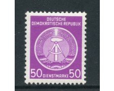 1954 -  GERMANIA DDR - SERVIZIO - 50p. VIOLETTO  STEMMA - NUOVO - LOTTO/28654