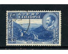 1947 - ETHIOPIA- 3d. BLU HAILE SELASSIE - USATO - LOTTO/28726
