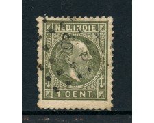 1870/86 - INDIE  olandesi - 1 c. OLIVA - USATO - LOTTO/28763