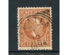1870/86 - INDIE OLANDESI - 10 c. GIALLO BRUNO - USATO - LOTTO/28764
