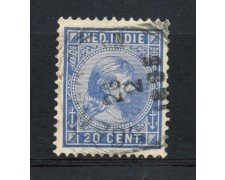 1891 - INDIE OLANDESI - 20c. BLU - USATO - LOTTO/28770A