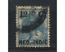 1899 - INDIE OLANDESI - 12 SU 12,5 c. BLU - USATO - LOTTO28773