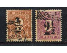 1902 - INDIE 9OLANDESI - SOPRASTAMPATI 2v. - USATI - LOTTO/28776
