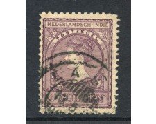 1903/08 - INDIE OLANDESI - 1 GULDEN  LILLA   - USATO - LOTTO/28791