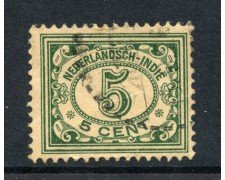 1922 - INDIE OLANDESI - 5 cent. VERDE  - USATO - LOTTO/28804