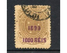 1899 - BRASILE - 1000 SU 700 r. SOPRASTAMPATO - USATO - LOTTO/28829