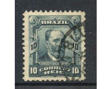 1906 - BRASILE - 10r. ARISTIDE LOBO - USATO - LOTTO/28838
