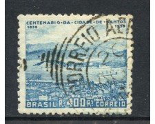 1939 - BRASILE - 400r. CITTA' DI SANTOS - USATO - LOTTO/28885