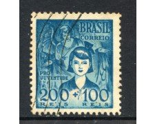 1940 - BRASILE - 200+100r. - PRO GIOVENTU' - USATO - LOTTO/28891