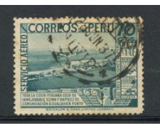 1936 - LOTTO/5060 - PERU' - POSTA AEREA 70c. VERDE - USATO