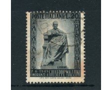 1949 - LOTTO/6079UB - REPUBBLICA - 20 Lire MONUMENTO A MAZZINI - USATO