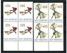 1984 - SAN MARINO - SBANDIERATORI 2 VALORI - QUARTINA NUOVI - LOTTO/8044Q