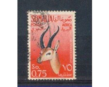 1955 - LOTTO/9863U - SOMALIA AFIS - P/AEREA  75c. GAZZELLE - USATO