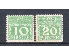 1908 - LBF/2033 - AUSTRIA LEVANTE - 10/20 PIASTRE SEGNATASSE