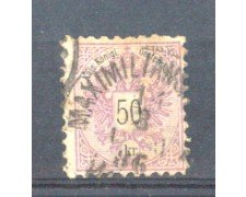 1883 - LOTTO/4062 - AUSTRIA - 50 Kr. LILLA ROSA - USATO